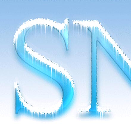 Snow capped text image 3