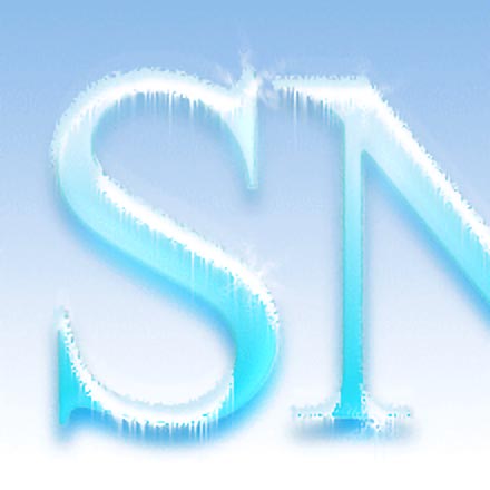 Snow capped text image 5